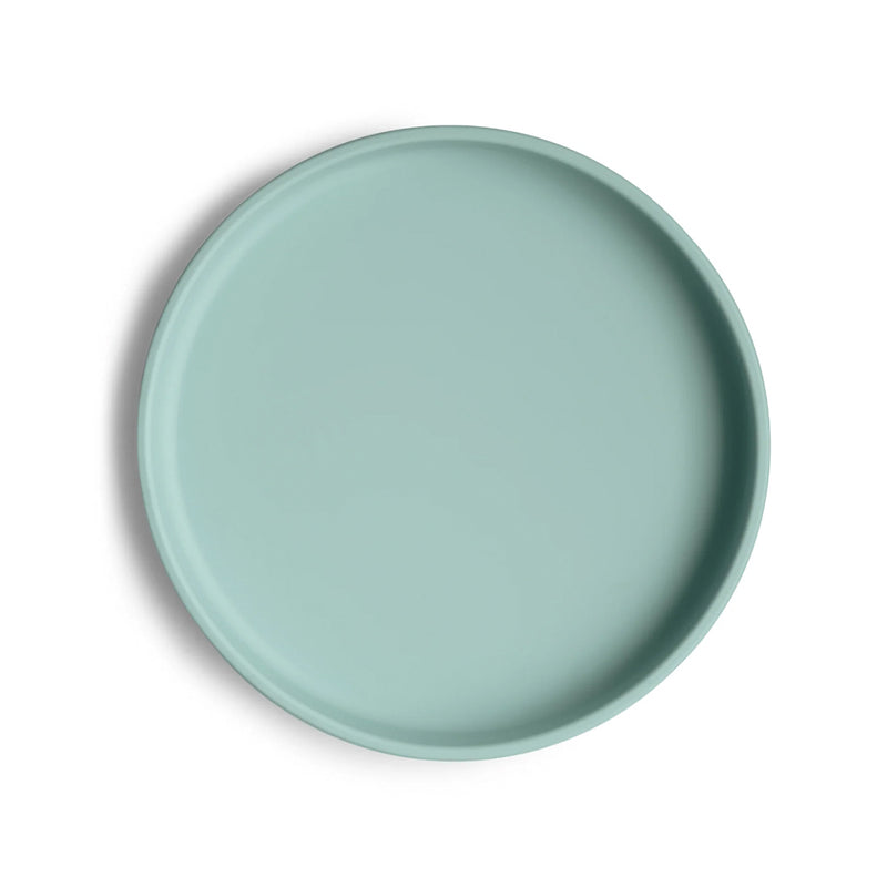 Mushie Silikon Teller Cambridge Blue mit Saugnapf bei Yay Kids