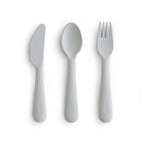 Mushie Kinder Plastik Besteck Set Cloud bei Yay Kids