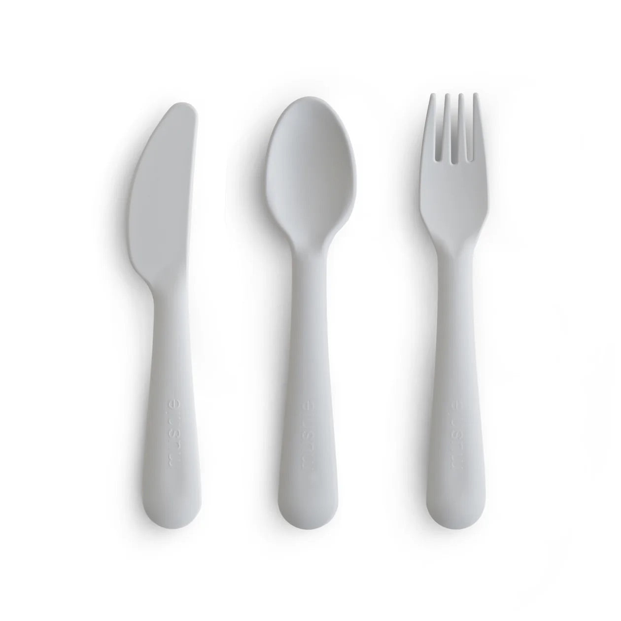 Mushie Kinder Plastik Besteck Set Cloud bei Yay Kids