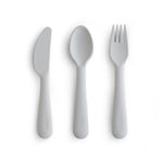 Mushie Kinder Plastik Besteck Set Cloud bei Yay Kids