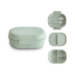 Mushie Kinder Lunchbox mit Besteck Sage bei Yay Kids