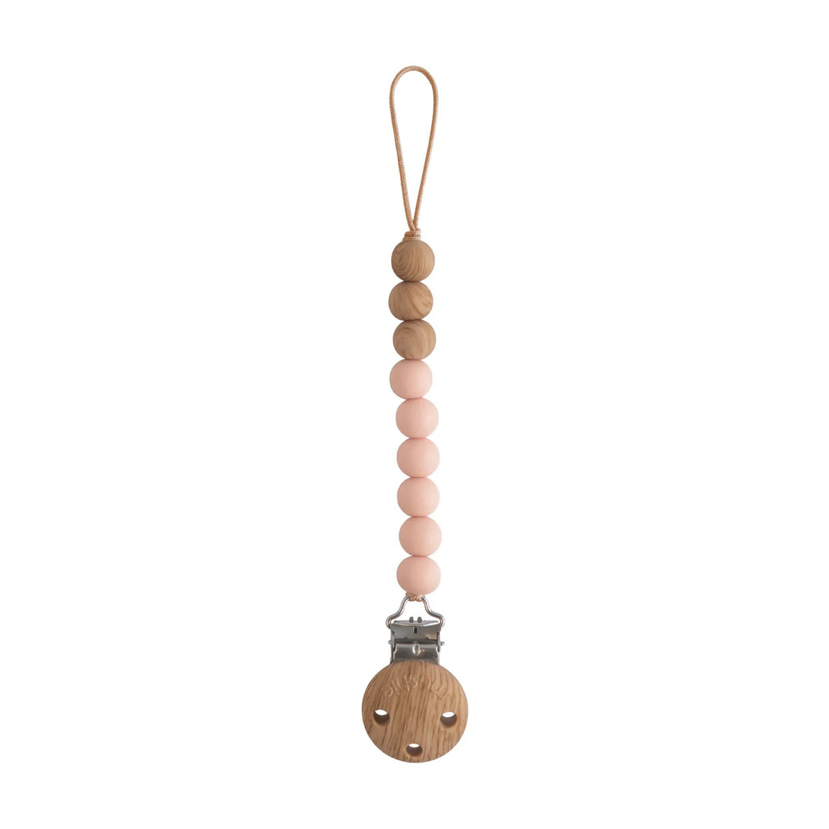 Mushie Baby Schnullerkette Eva Blush bei Yay Kids