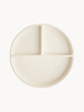 Silikon Teller mit Saugnapf Ivory