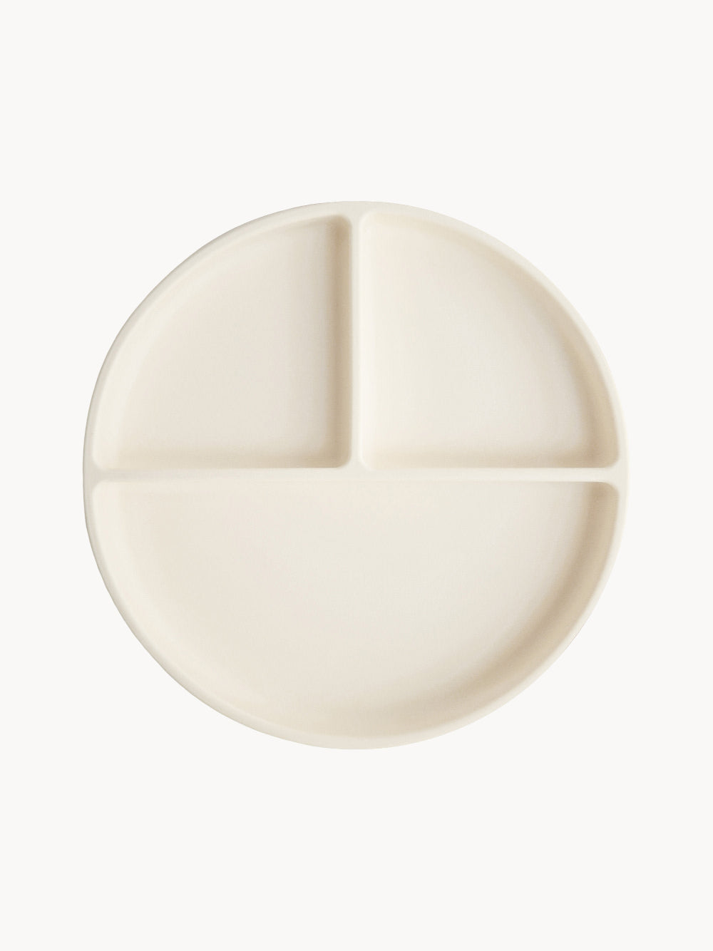 Silikon Teller mit Saugnapf Ivory