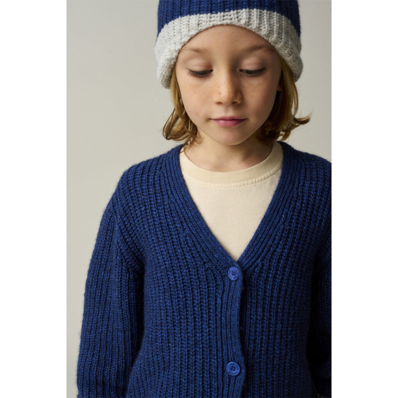 My Little Cozmo Color Block Tricot Cardigan Blau und Grau bei Yay Kids