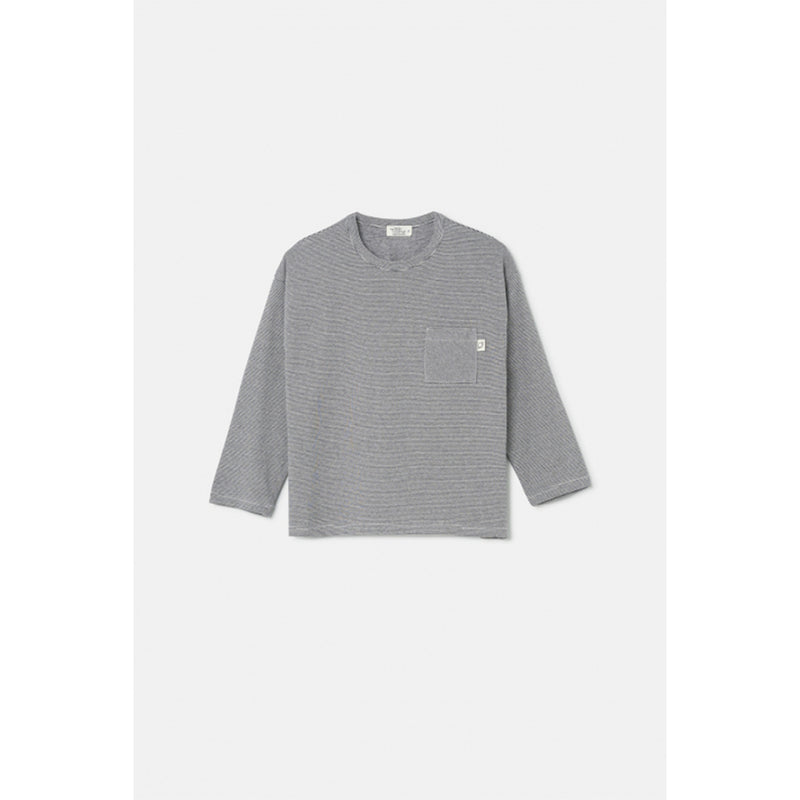 My Little Cozmo  Kinder Pullover in Grau mit blauen Streifen bei Yay Kids