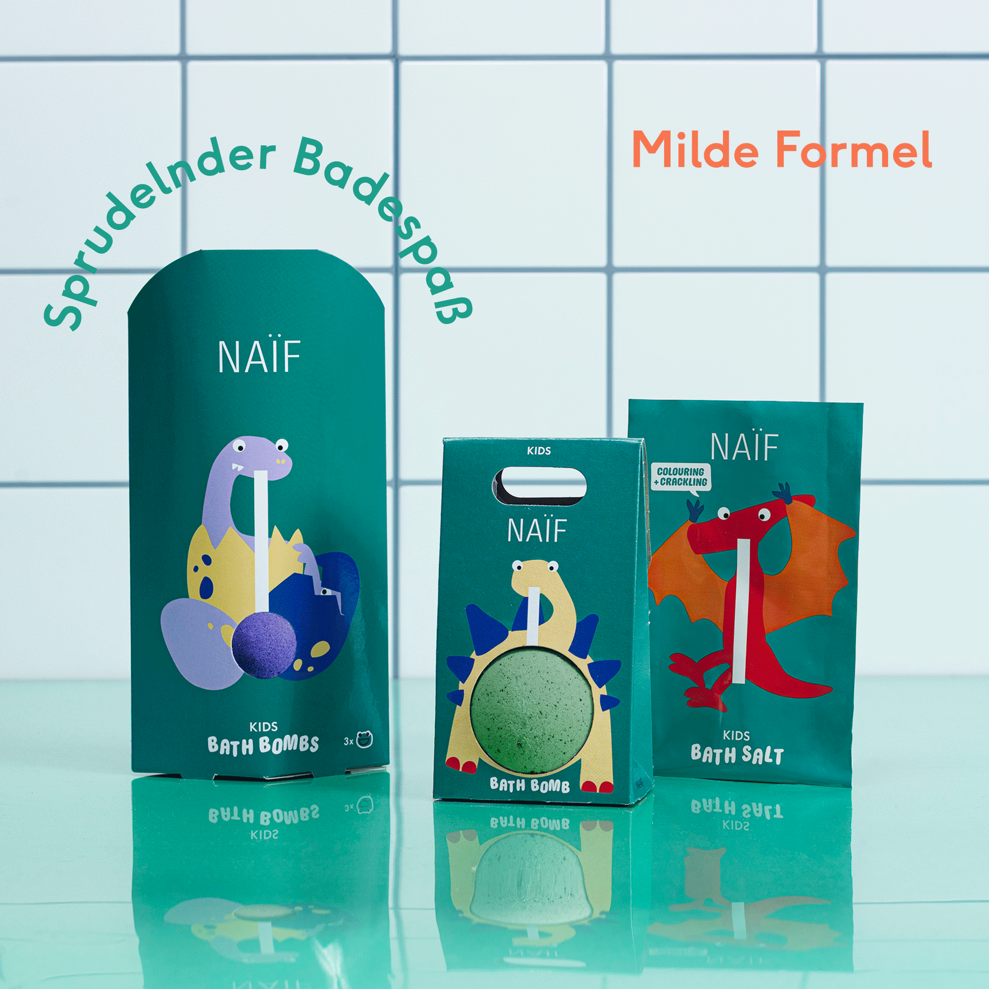 Kinder Multipack Sprudelnde Badekugeln (3x40g)