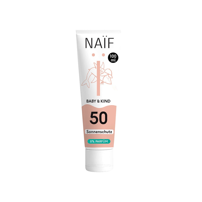 Naïf Kinder Mineralische Sonnencreme Parfümfrei SPF50 bei Yay Kids