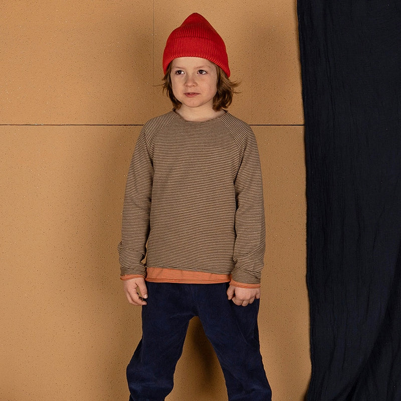 Nixnut gestrickter Kinder Pullover Sim Knit Pebble Stripe bei Yay Kids