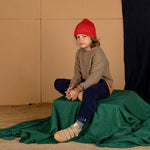 Nixnut gestrickter Kinder Stick Pullover Sim Knit Pebble Stripe bei Yay Kids