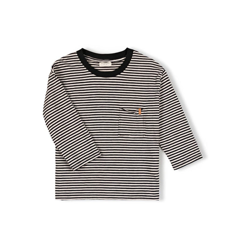 Nixnut Kinder Drop Langarm Shirt Black Stripe bei Yay Kids