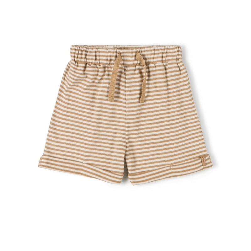 Nixnut Kinder Shorts Lace Beige/Weiss gestreift bei Yay Kids