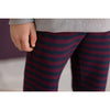 Nixnut Hose Dunkelblau und Bordeaux gestreift bei Yay Kids