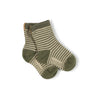 Nixnut Kinder Socken Ecru und Grün gestreift bei Yay Kids