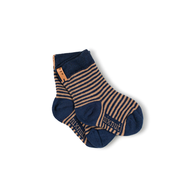 Nixnut Kinder Gestreifte Socken Navy Stripe bei Yay Kids