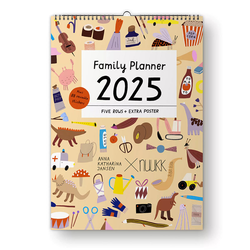 Nuukk Familienkalender 2025 inkl. Stickers bei Yay Kids