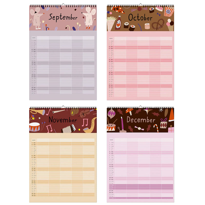 Nuukk Familienkalender 2025 inkl. Stickers bei Yay Kids