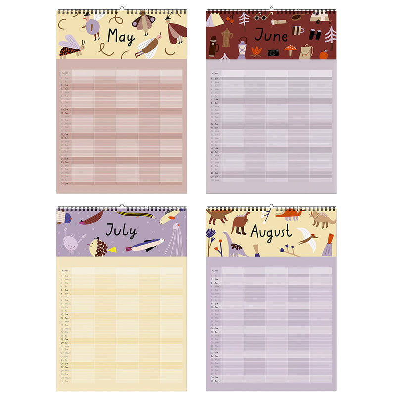 Nuukk Familienkalender 2025 inkl. Stickers bei Yay Kids