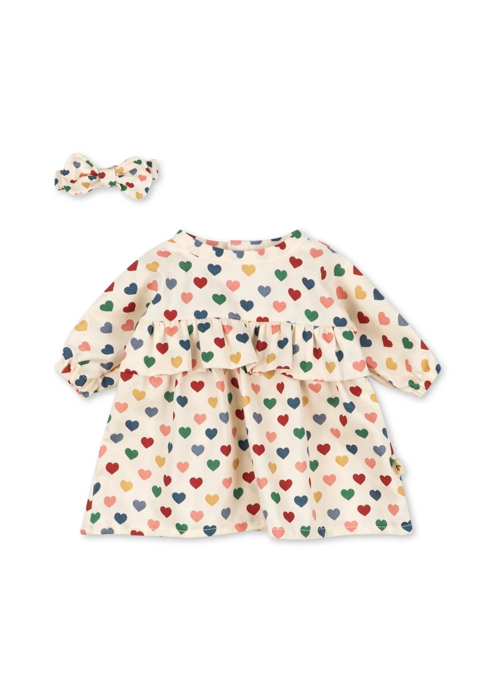 Puppenkleider Set coeur coloré