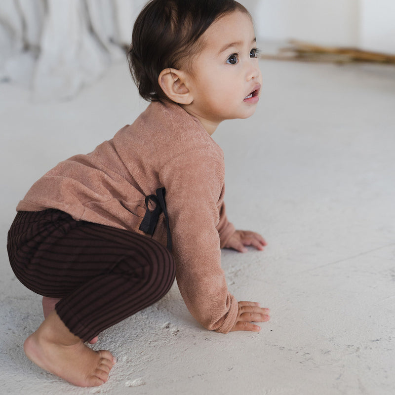 Phil & Phae Baby Frottee Cardigan Altrosa bei Yay Kids