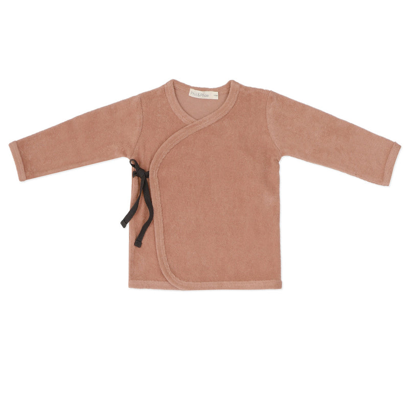 Phil & Phae Baby Frottee Cardigan Altrosa bei Yay Kids