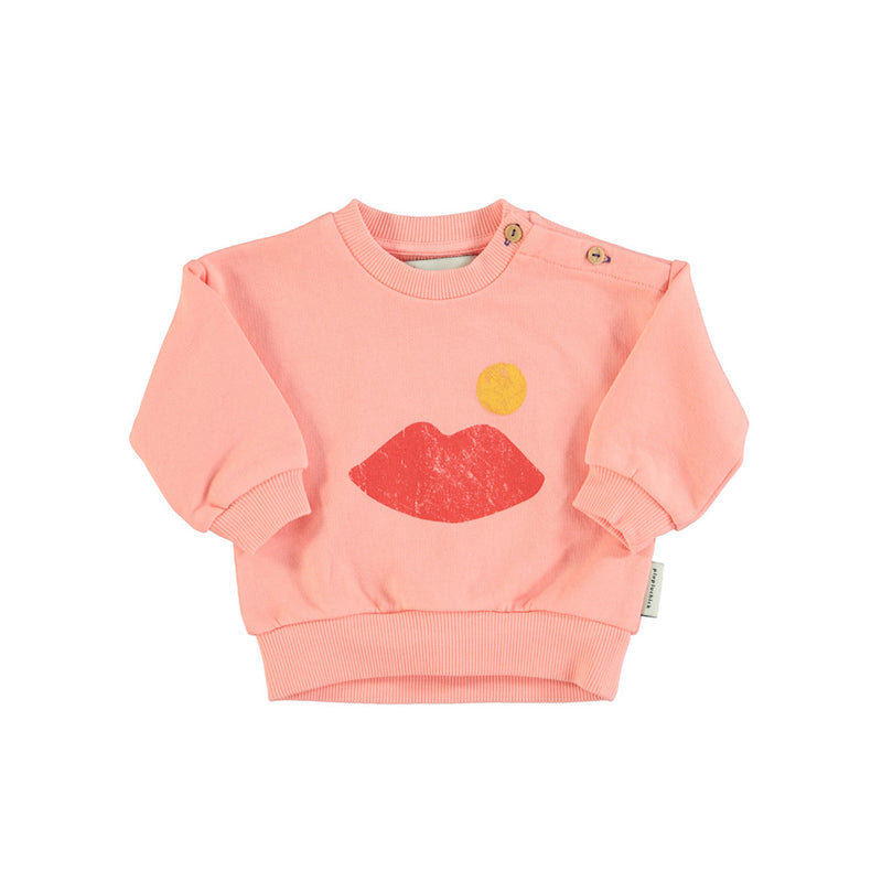 Piupiuchick Baby Sweatshirt Coral with Lips bei Yay Kids