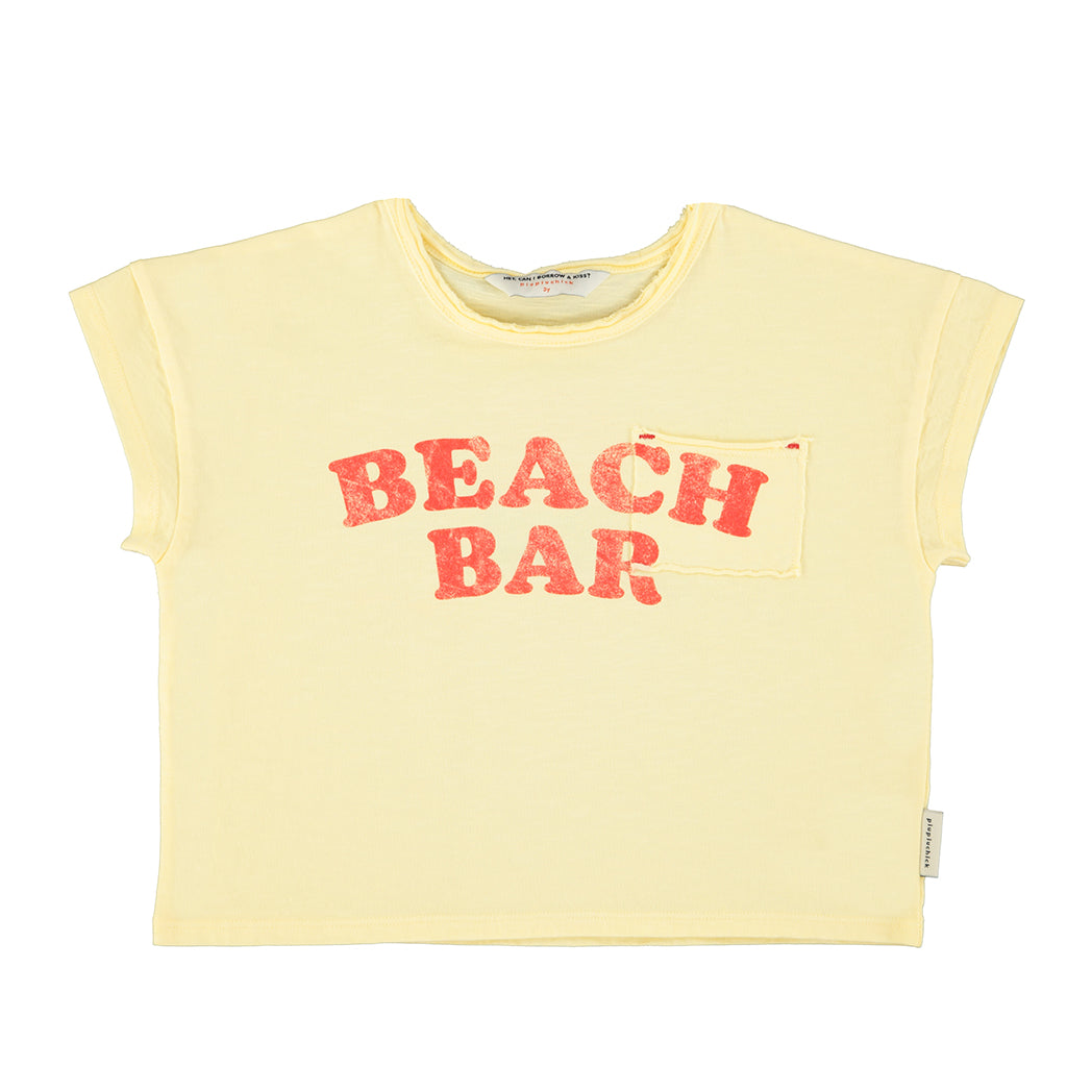 Piupiuchick Kinder T-Shirt "Beach Bar" light yellow bei Yay Kids