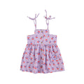 Piupiuchick Short Dress Purple & White Checkered Cherries bei Yay Kids