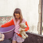 Piupiuchick Kinder Shorts Purple & White Checkered with Cherries bei Yay Kids