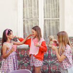 Piupiuchick Shorts Purple & White Checkered with Cherries bei Yay Kids