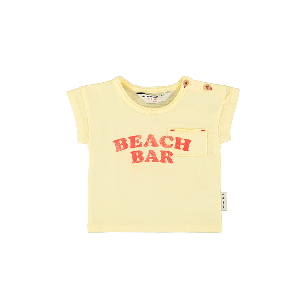 Piupiuchick Baby T-Shirt "Beach Bar" light yellow bei Yay Kids