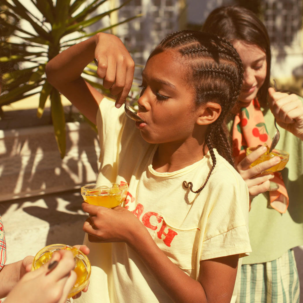 Piupiuchick Kinder T-Shirt "Beach Bar" light yellow bei Yay Kids