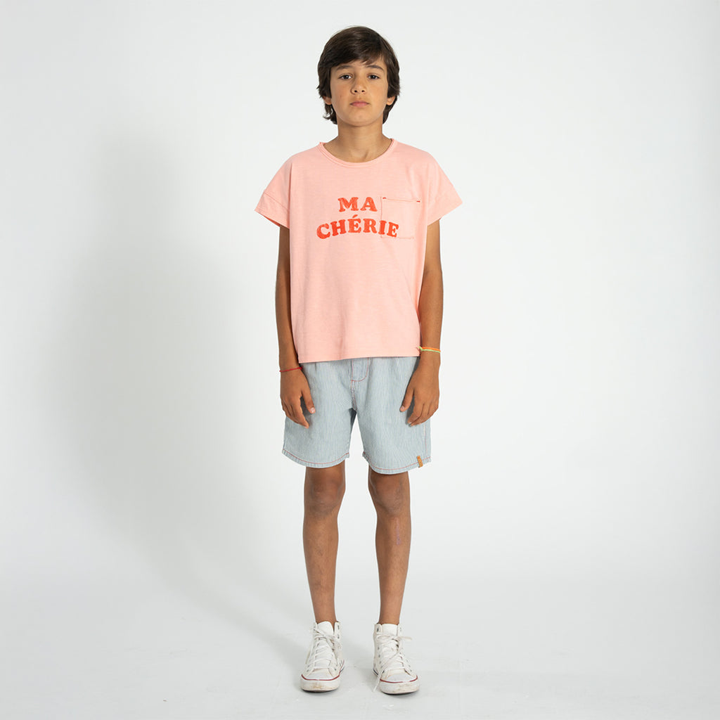 Piupiuchick Kinder T-Shirt "Ma Chérie" light pink bei Yay Kids