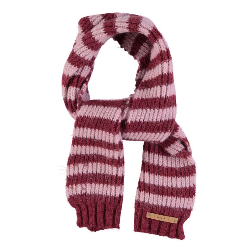 Piupiuchick Kinder Schal Rosa und Rot gestreift bei Yay Kids