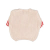 Piupiuchick Kinder Strickpullover Hellbeige mit roten Streifen bei Yay Kids