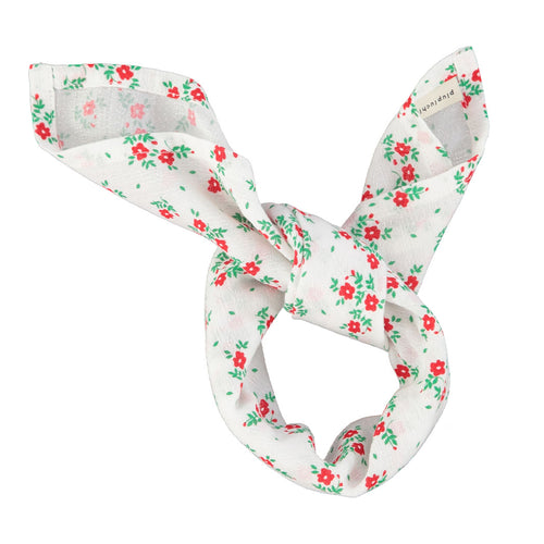 Piupiuchick Bandana ecru w/ red flowers allover bei Yay Kids