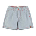 Piupiuchick Kinder Kurze Shorts ecru w/ indigo stripes bei Yay Kids