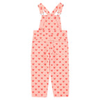 Piupiuchick Mädchen Latzhose pink w/ red hearts allover bei Yay Kids