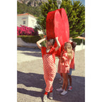 Piupiuchick Mädchen Latzhose pink w/ red hearts allover bei Yay Kids