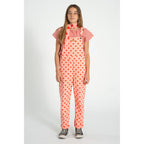 Piupiuchick Mädchen Latzhose pink w/ red hearts allover bei Yay Kids