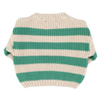 Piupiuchick Kinder Strickpullover ecru & green stripes bei Yay Kids