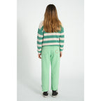 Piupiuchick Kinder Strickpullover ecru & green stripes bei Yay Kids