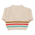 Piupiuchick Kinder Strickpullover ecru w/ multicolor stripes bei Yay Kids