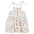 Piupiuchick Kurzes Kleid ecru w/ red flowers allover bei Yay Kids