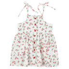 Piupiuchick Kurzes Kleid ecru w/ red flowers allover bei Yay Kids