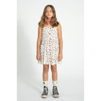 Piupiuchick Kurzes Kleid ecru w/ red flowers allover bei Yay Kids