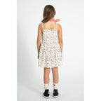 Piupiuchick Kurzes Kleid ecru w/ red flowers allover bei Yay Kids