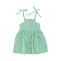 Piupiuchick Kurzes Kleid green & ecru checkered bei Yay Kids
