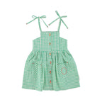 Piupiuchick Kurzes Kleid green & ecru checkered bei Yay Kids