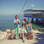 Piupiuchick Kurzes Kleid green & ecru checkered bei Yay Kids